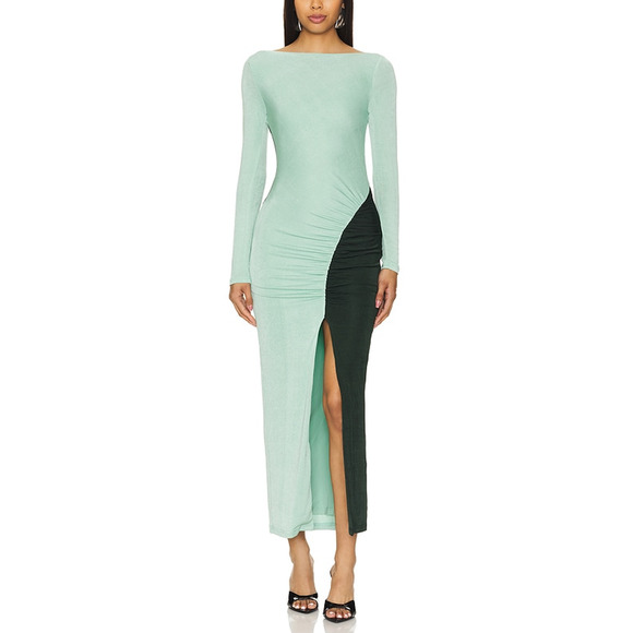 Significant Other 'Caitlin' Green Polyester Maxi Dress Size 4 - NWT - Picture 1 of 6